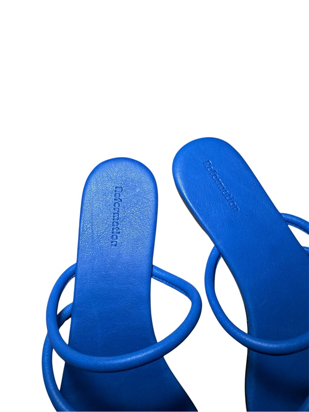 Reformation Ludo Toe Ring Strappy Flat Sandals - Cobalt Blue Size 6 - Picture 4 of 8